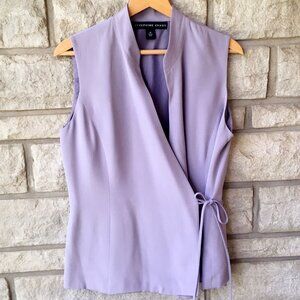 Asymmetrical Silk Vest in Lilac Purple - Josephine Chaus
